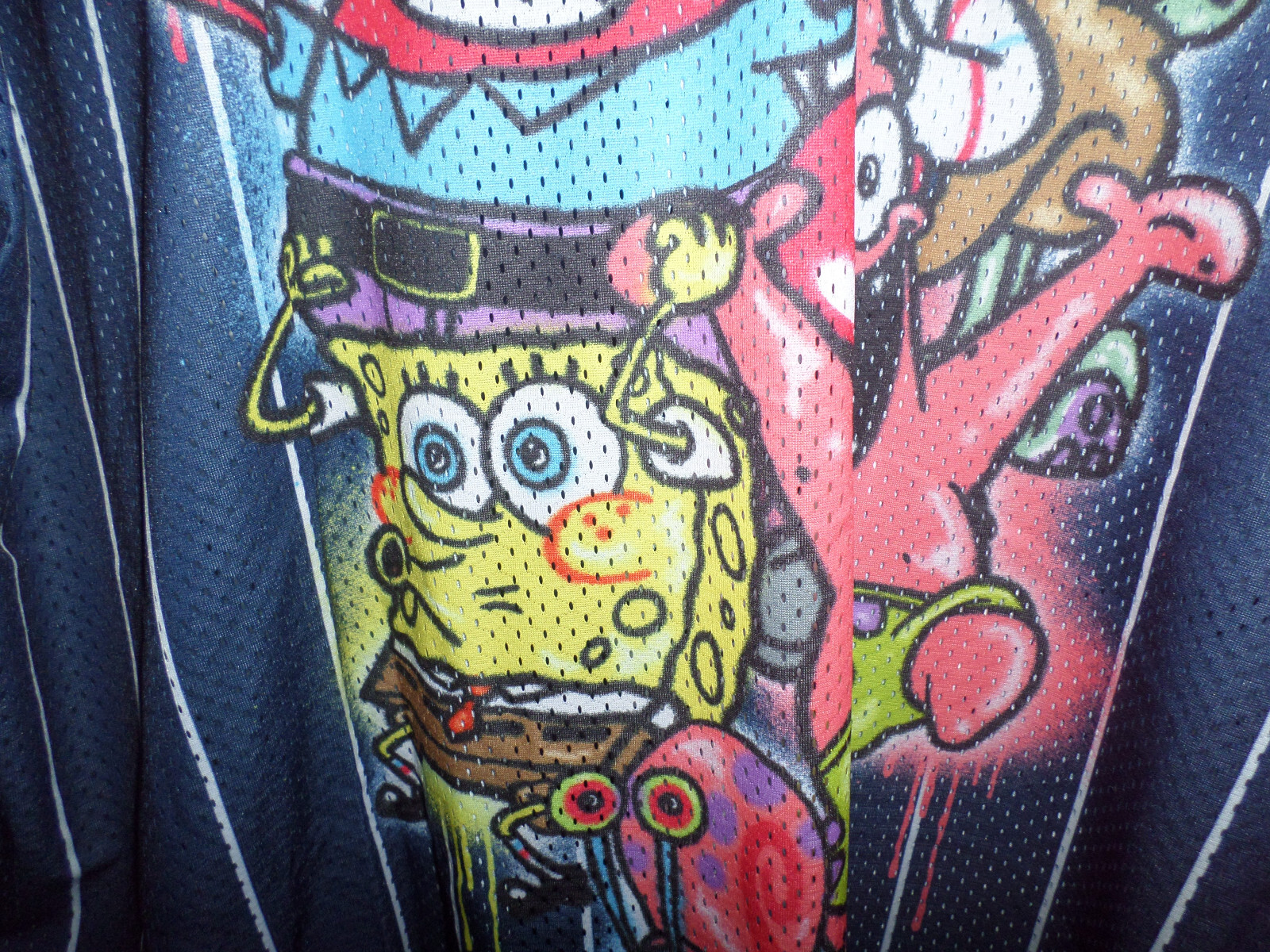 SpongeBob Square Pants Jersey Size 4XL Nickelodeon Blue w/Graphics Front Button gallery