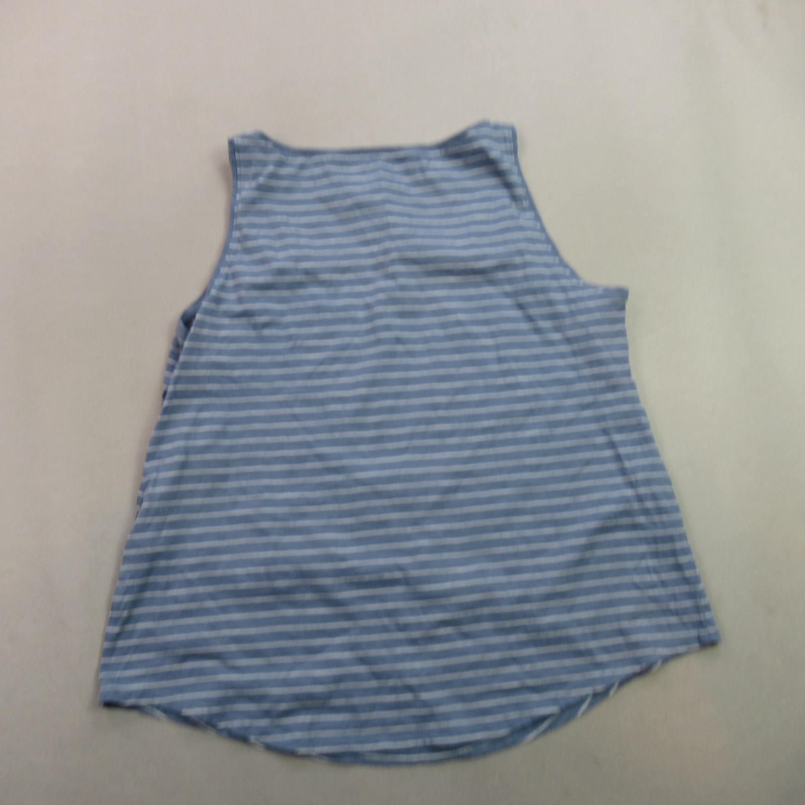Eileen Fisher Shirt Mens Medium Sleeveless Crew Neck Blue Lightweight Stripes gallery