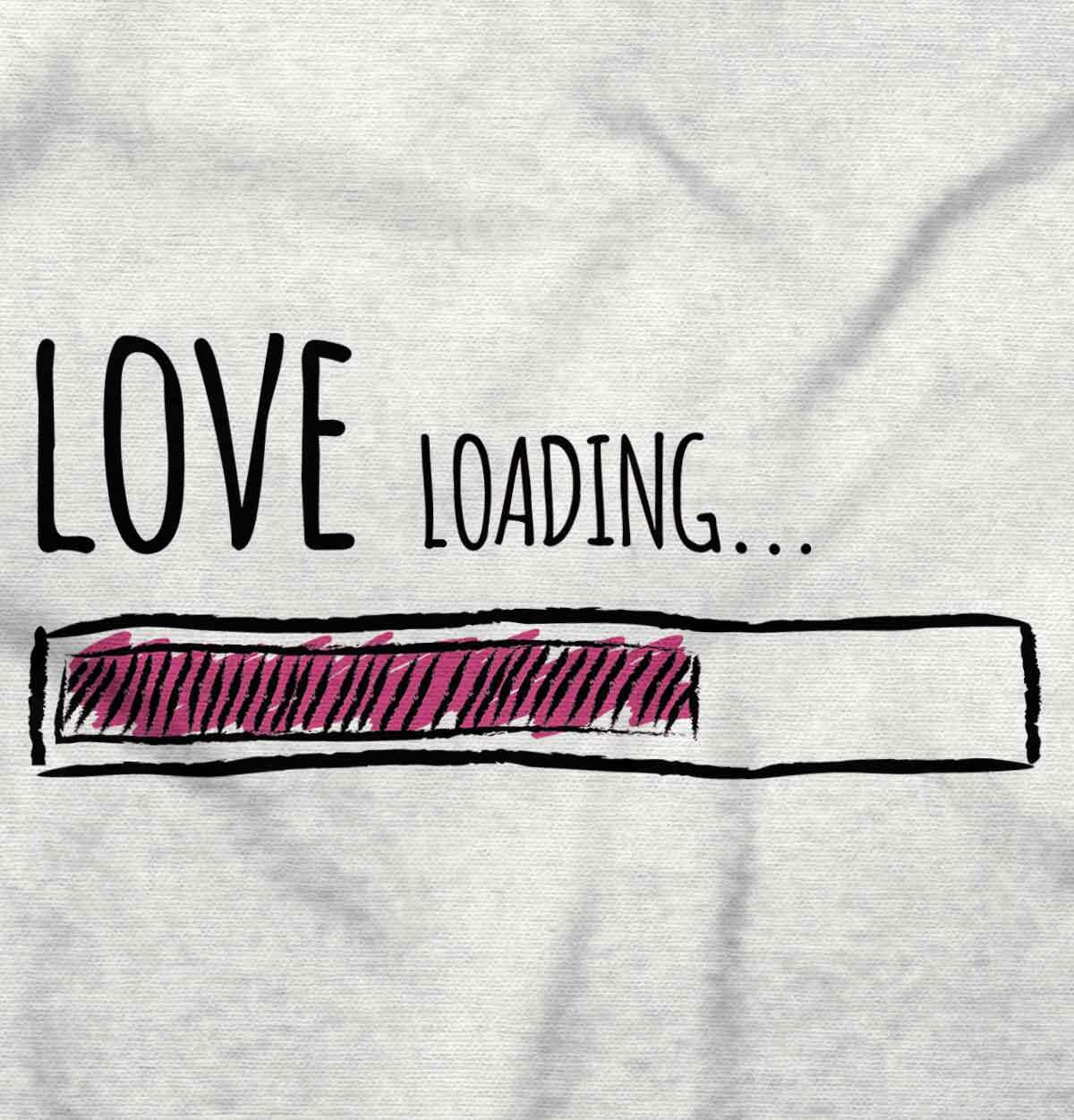 Love Loading Funny Cute Valentine's Day Gift Womens Top Junior Graphic Tee gallery