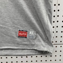 Vintage Rawlings Peanuts Baseball Jersey Mens XL Grey 90s Snoopy Charlie Brown