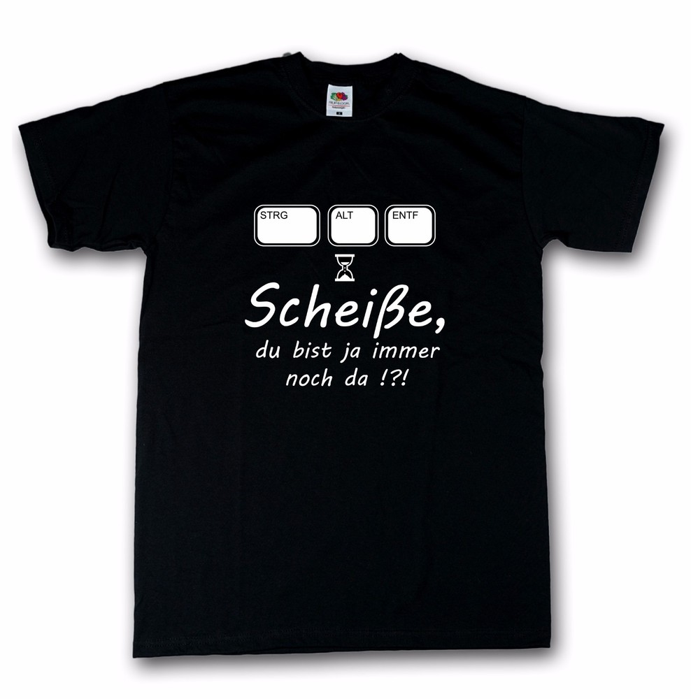 Ctrl Old Entf Computer Nerd Funshirt T-Shirt Black 100% Cotton S-5XL
