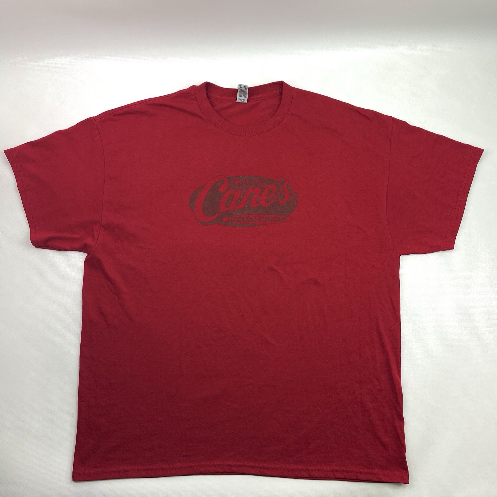 Raising Canes Chicken Fingers Apple Red Promo T-Shirt Men's XL gallery