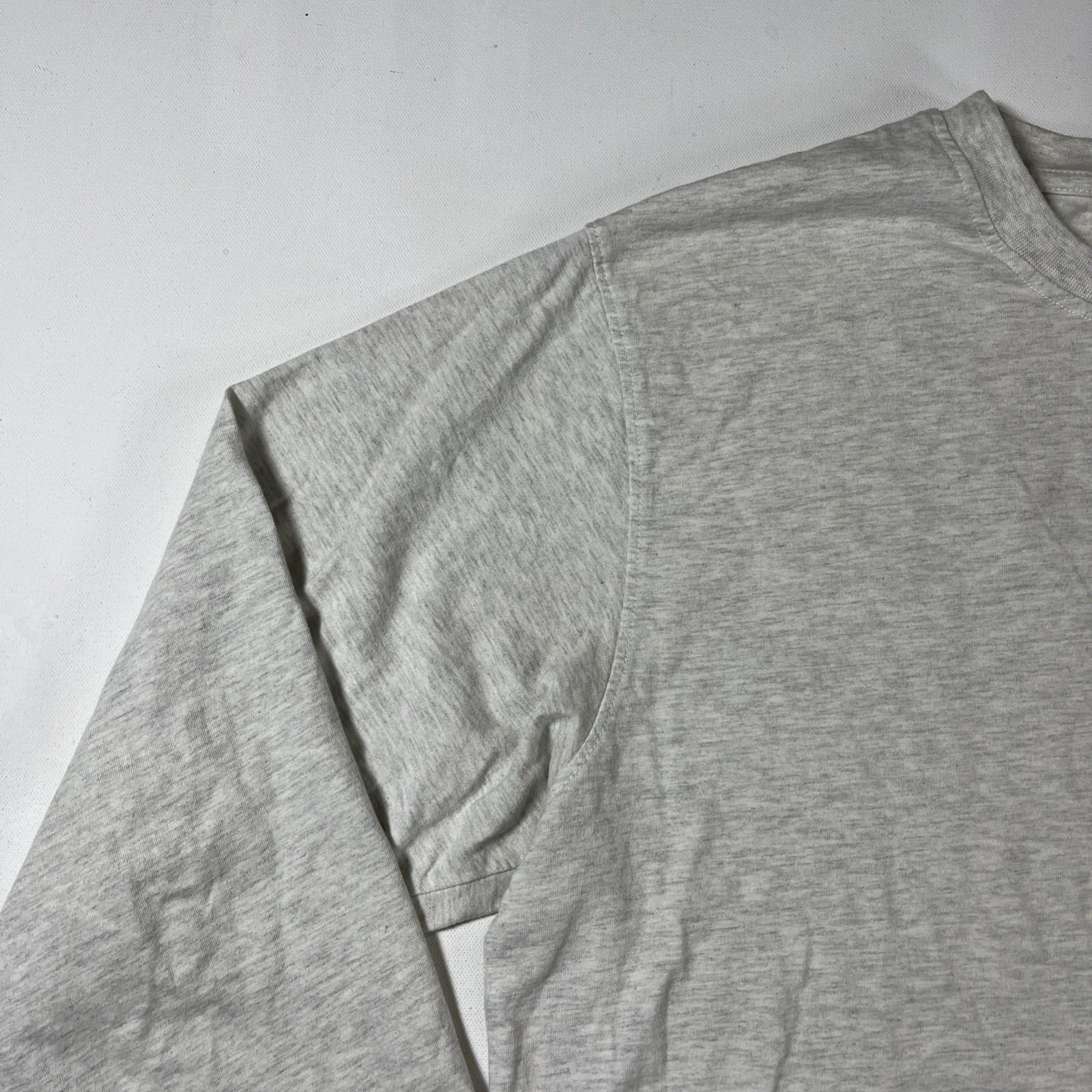 BEN DAVIS Long Sleeve Heavy Duty Pocket T-Shirt Gray White Men’s Size L gallery