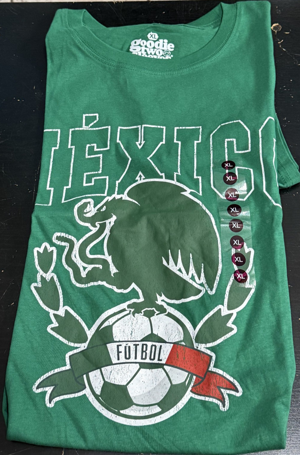 Goodie Two Sleeves Green MEXICO Soccer T-Shirt Brand New With Tags Size XL gallery