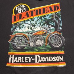 Vintage Harley 1991 “29-75” Flathead Made In USA 92 Sturgis Back Single Stitch