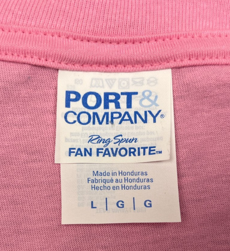 Port & Company Big India Flag Spell Out T Shirt Adult Large Pink Tee gallery