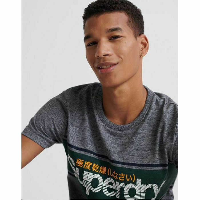 Superdry Mens T-Shirt Core Logo Tag Tee in Academy Grey Twill XL BRAND NEW gallery