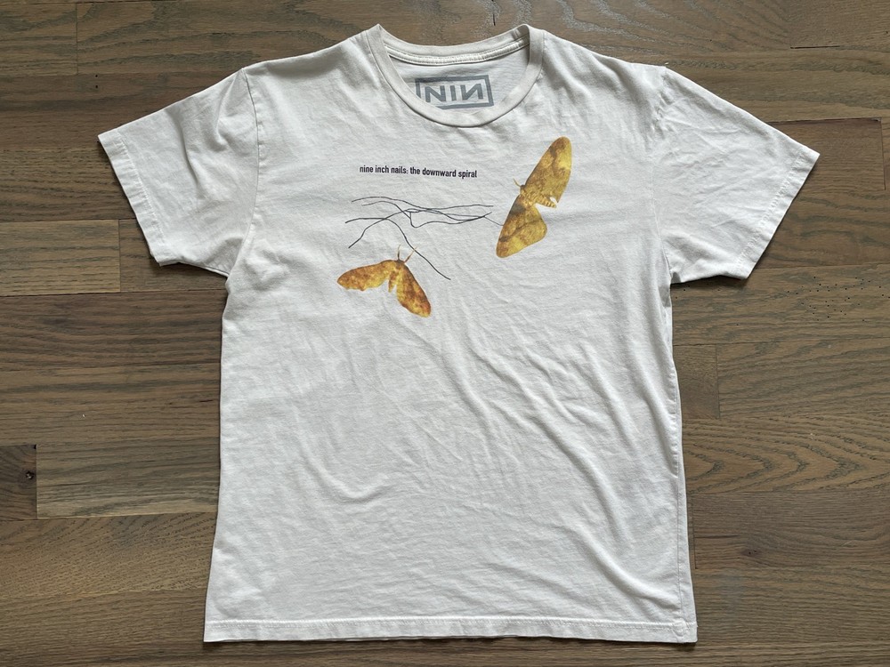 Nine Inch Nails The Downward Spiral Moth Shirt Official Reprint 2016 Large NIN