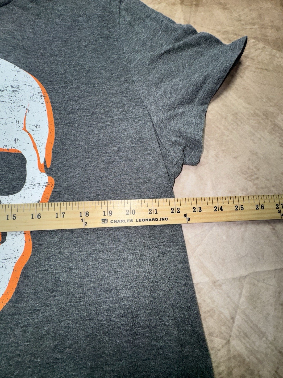 Mission Ridge Skull T Shirt Men's Size XL Gray White Orange Graphic Halloween gallery