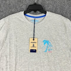Chubbies Mens XL Grey Palm Tree Graphic T Shirt The Weekend Has Arrived