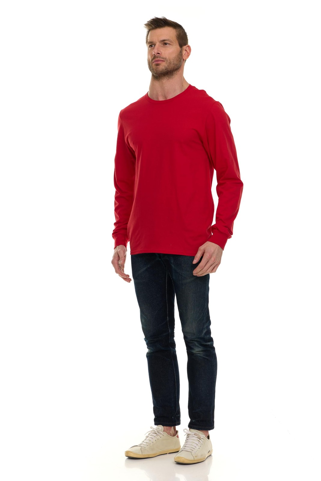BILLIONHATS Mens Long Sleeve Colorful T-Shirts , Crew Neck Bulk Tees for Men gallery