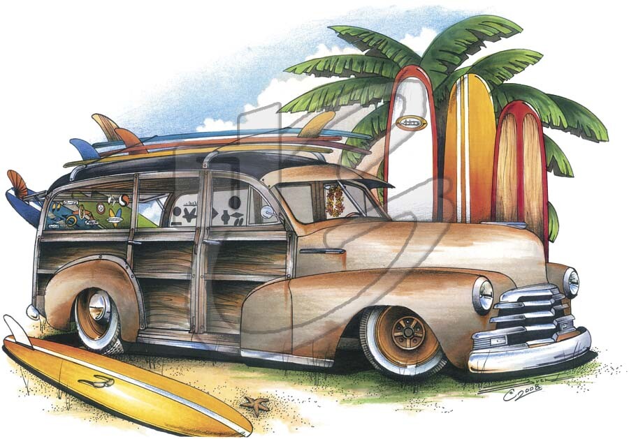 Chevy ’46-’47-’48 Woody Fleetmaster Stylemaster Classic Car T-shirt Small to 5XL
