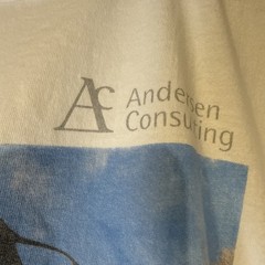 Arthur Andersen T-Shirt Consulting Enron Large Vintage L Y2K Wall Street Vtg 90s