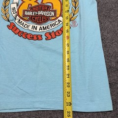 Vtg Harley Davidson Shirt Men’s Small Blue 80s Motorcycles USA Biker Tee Eagle