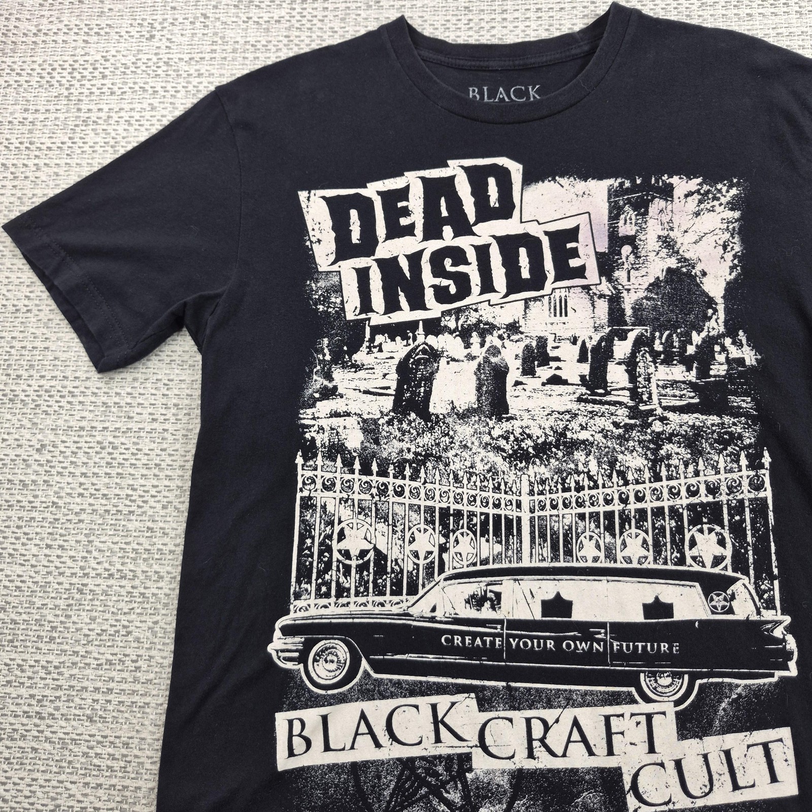 Blackcraft Cult Shirt Mens Medium Black Dead Inside Hearse Graphic Tee Gothic gallery