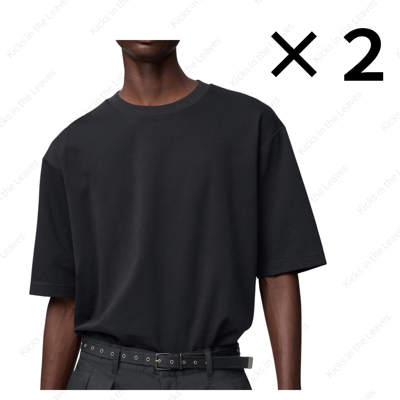 [2PCS SAME COLOR] UNIQLO U AIRism Cotton Oversized T-Shirt Half-Sleeve Japan NWT gallery