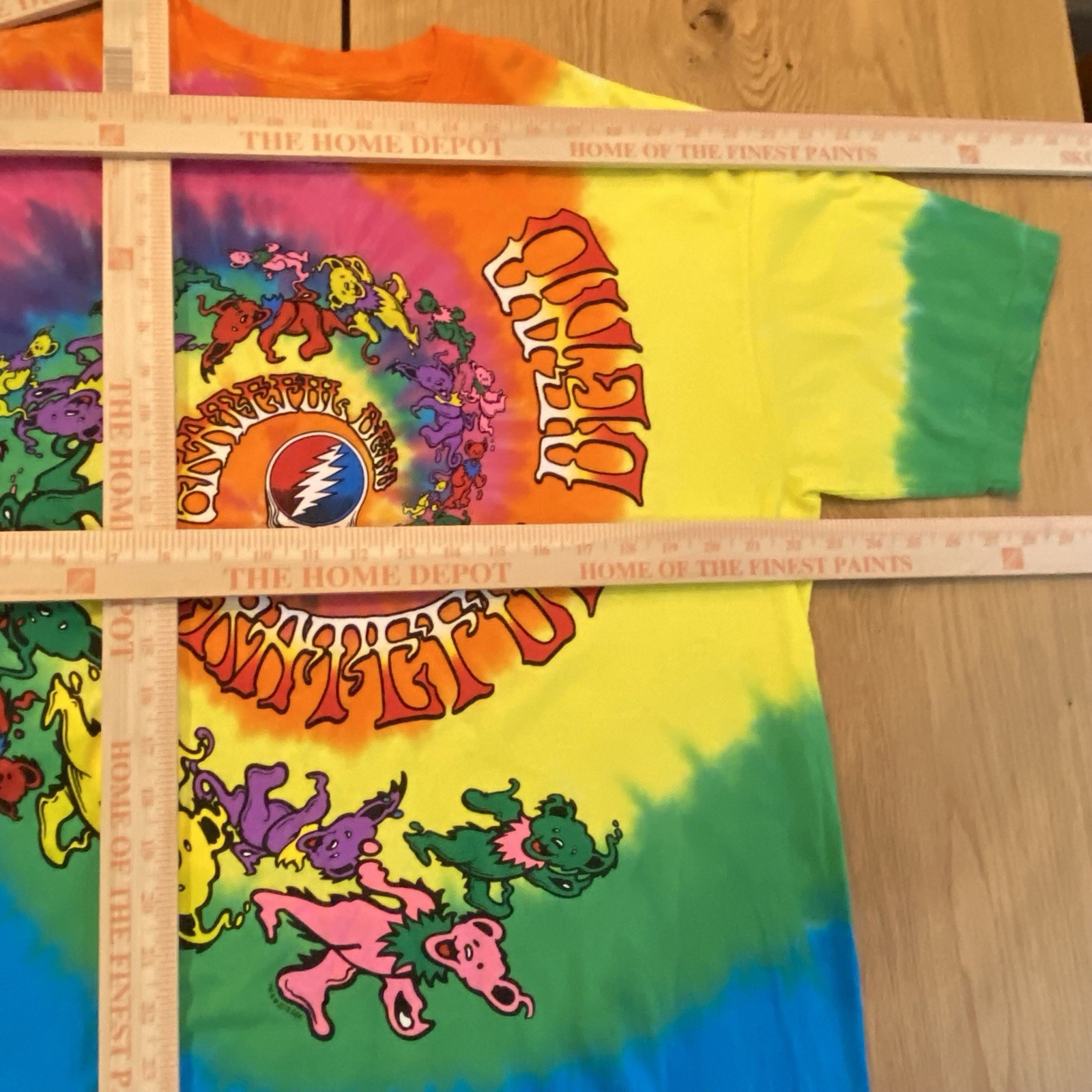 Grateful Dead Spiral Bears Liquid Blue GDB T-Shirt Adult XL Tie Dye 90s Style gallery