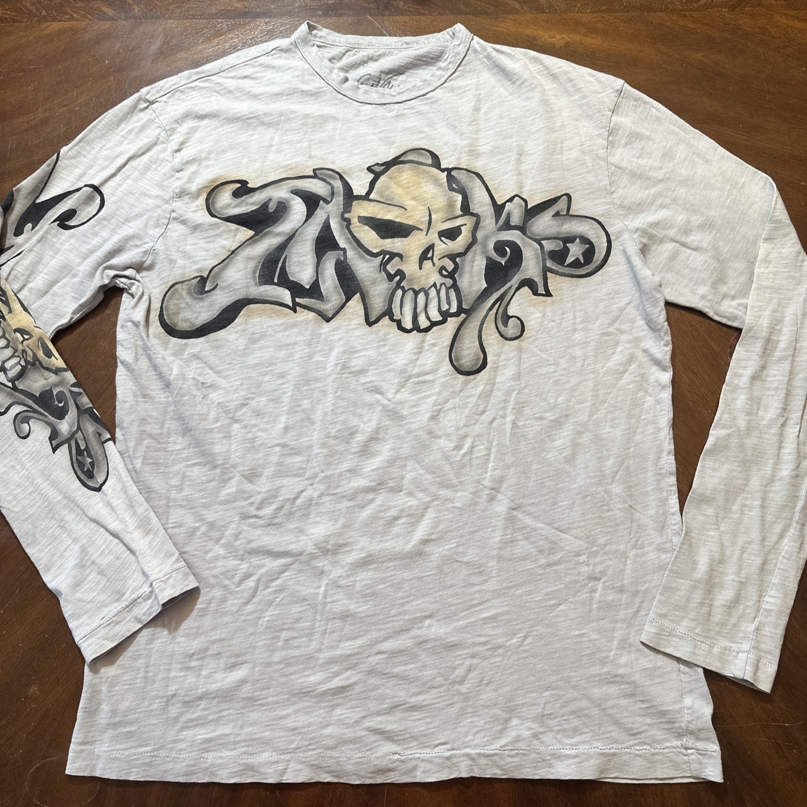 The Great China Wall Ink Men’s Longsleeve M Shirt Graffiti And Skulls gallery