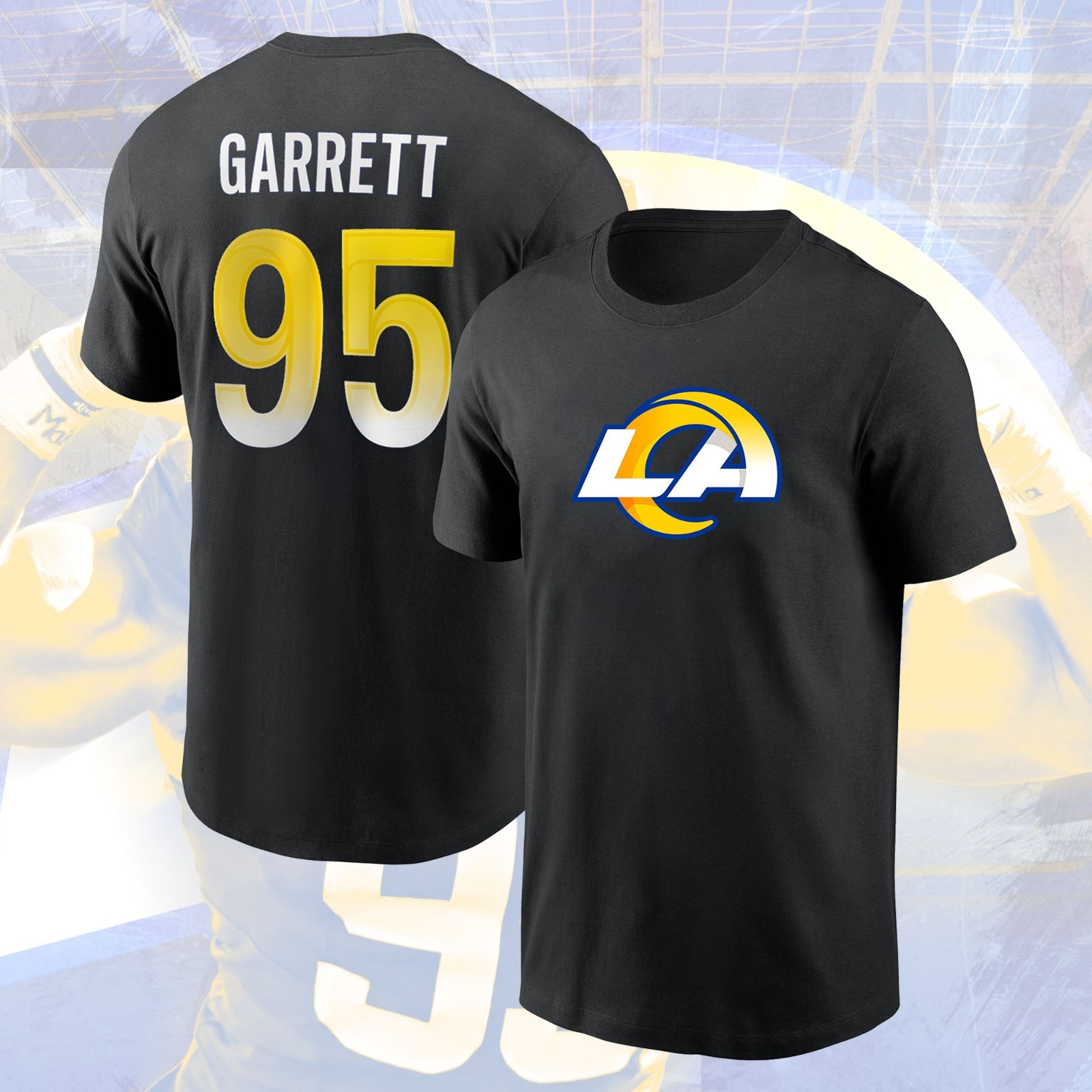NEW SALE! Myles Garrett #95 L.A Rams 2026 Name & Number Fastship For Fans gallery