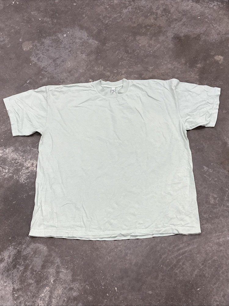 Men’s Los Angles Apparel 8.5 OZ T-Shirt Green Color Blank Heavy Weight Size: XXL