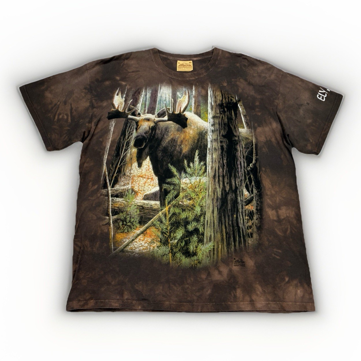 Vintage The Mountain Moose T Shirt 2002 Ely Minnesota Tie Dye USA XL