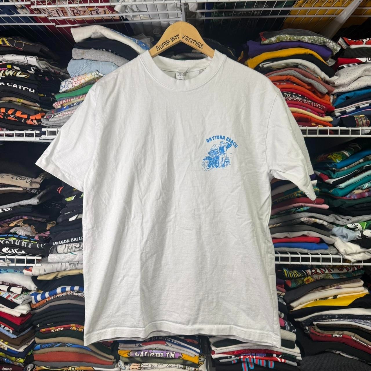Modern Daytona beach motorcycle classic t shirt white L gallery
