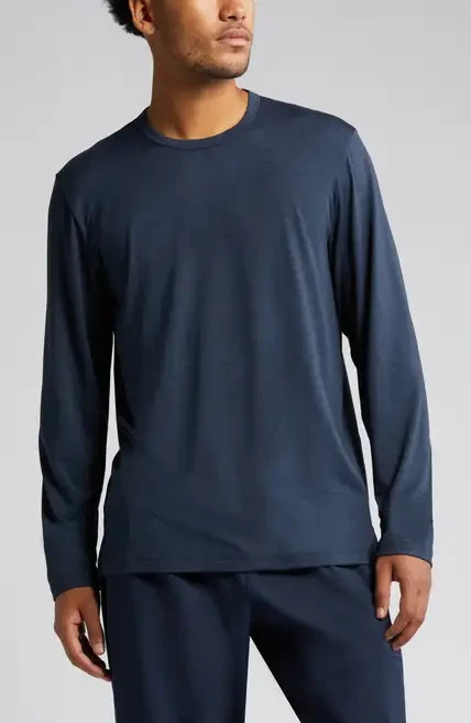 ZELLA MENS Perform Train T SHIRT - Navy Eclipse - Long Sleeve - XL gallery