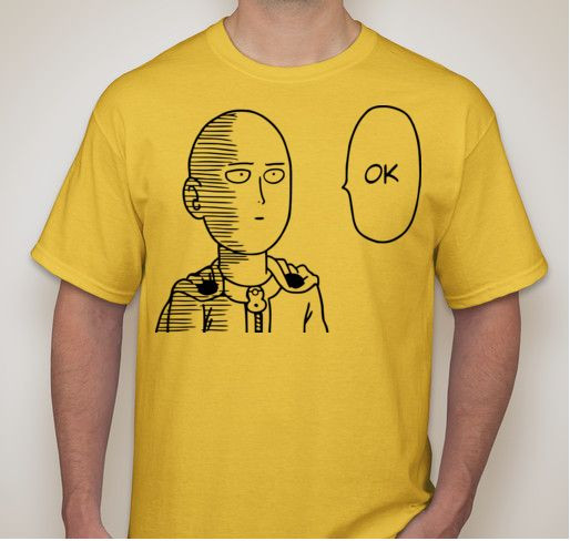 One Punch man Saitama OK anime T shirt tee gallery