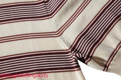 Retro Men’s Amekaji Knitted Striped Tee-Shirts Casual Lyoce Short Sleeve Shirt
