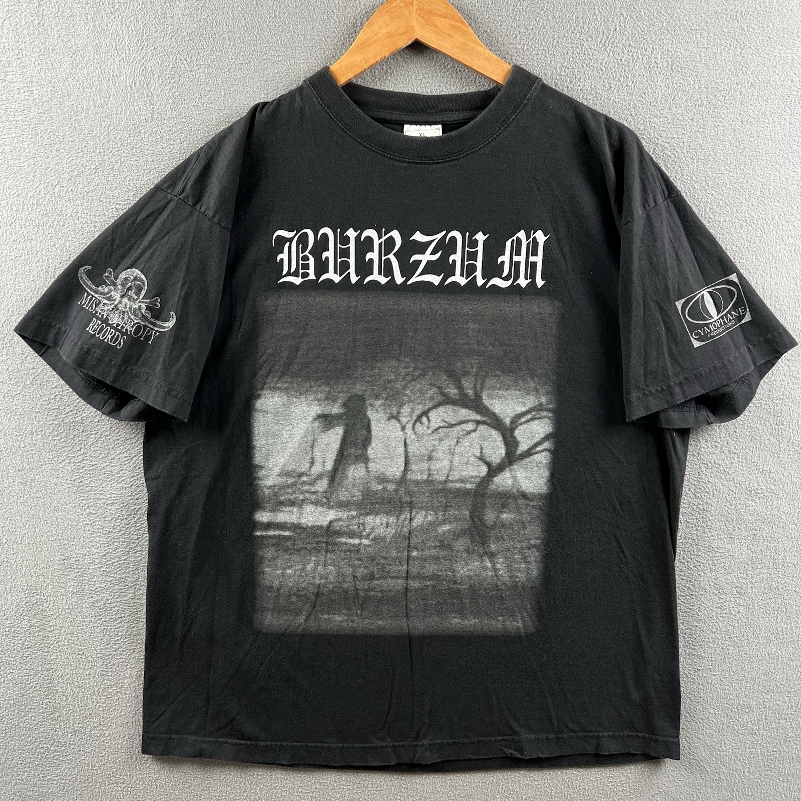 Vintage 1Burzum Shirt Mens XL Black When Night Falls Misanthropy Records RARE OG gallery