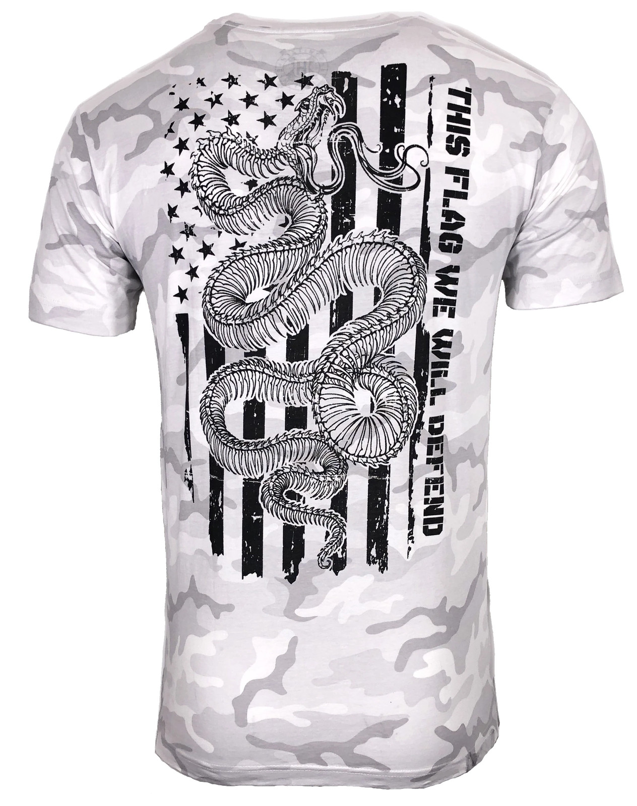 HOWITZER Men's T-Shirt DEFEND FLAG Military Grunt White S M L XL 2XL 3XL 4XL gallery