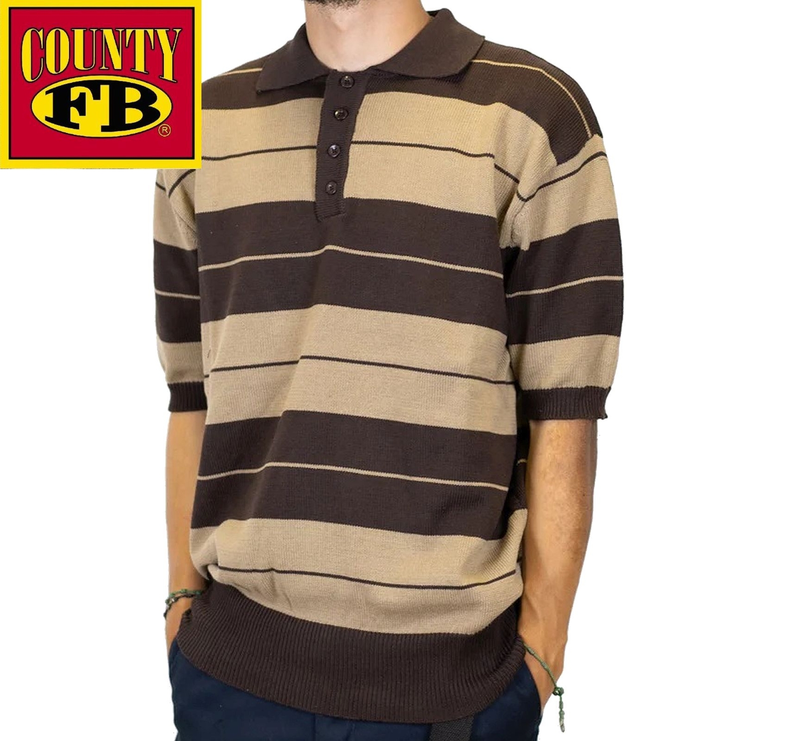 FB County Charlie Brown Short Short Sleeve Button Up Polo Shirts OG Chicano gallery