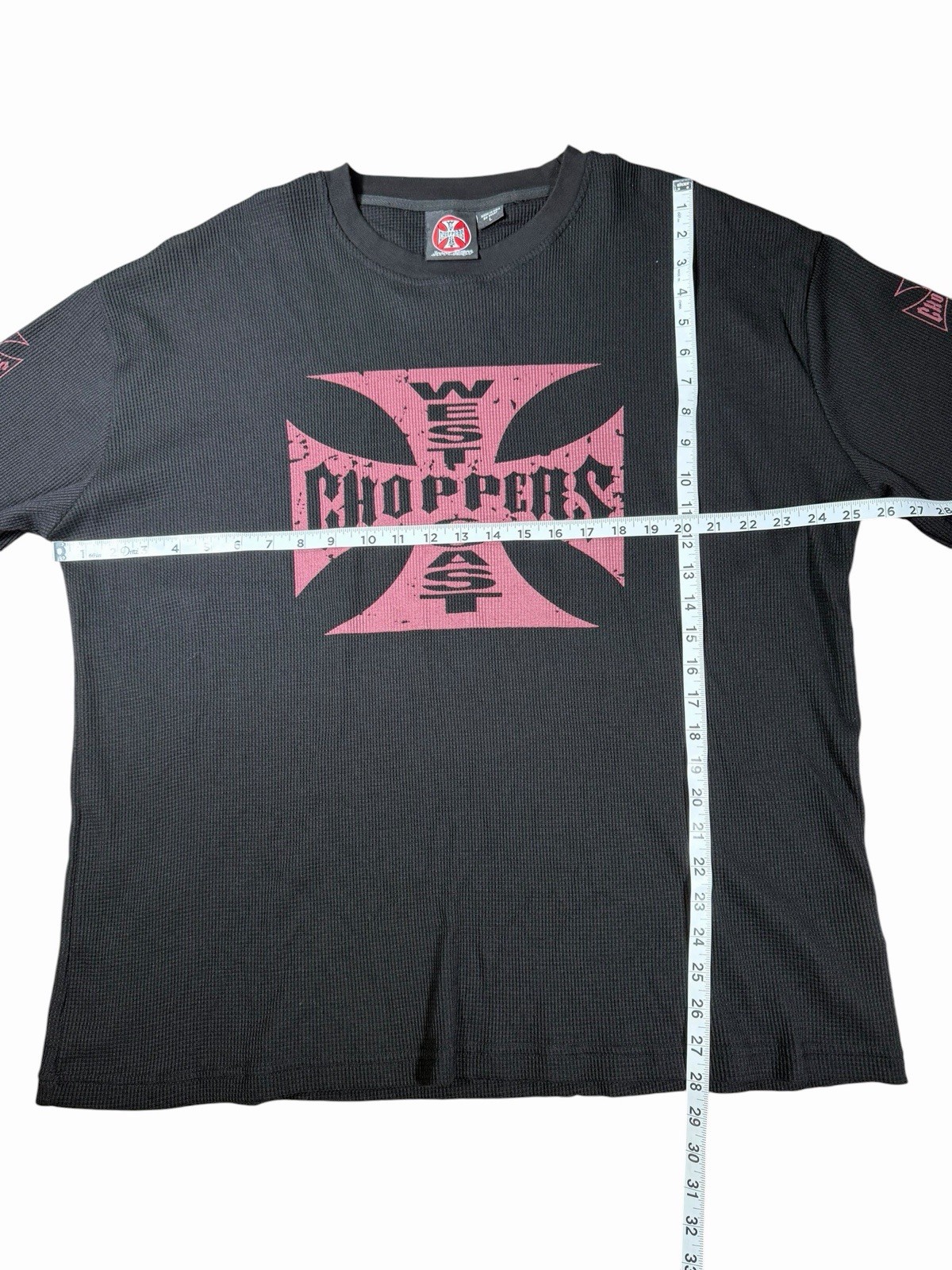 VTG West Coast Choppers Thermal Waffle Long Sleeve Size Large Oversized gallery