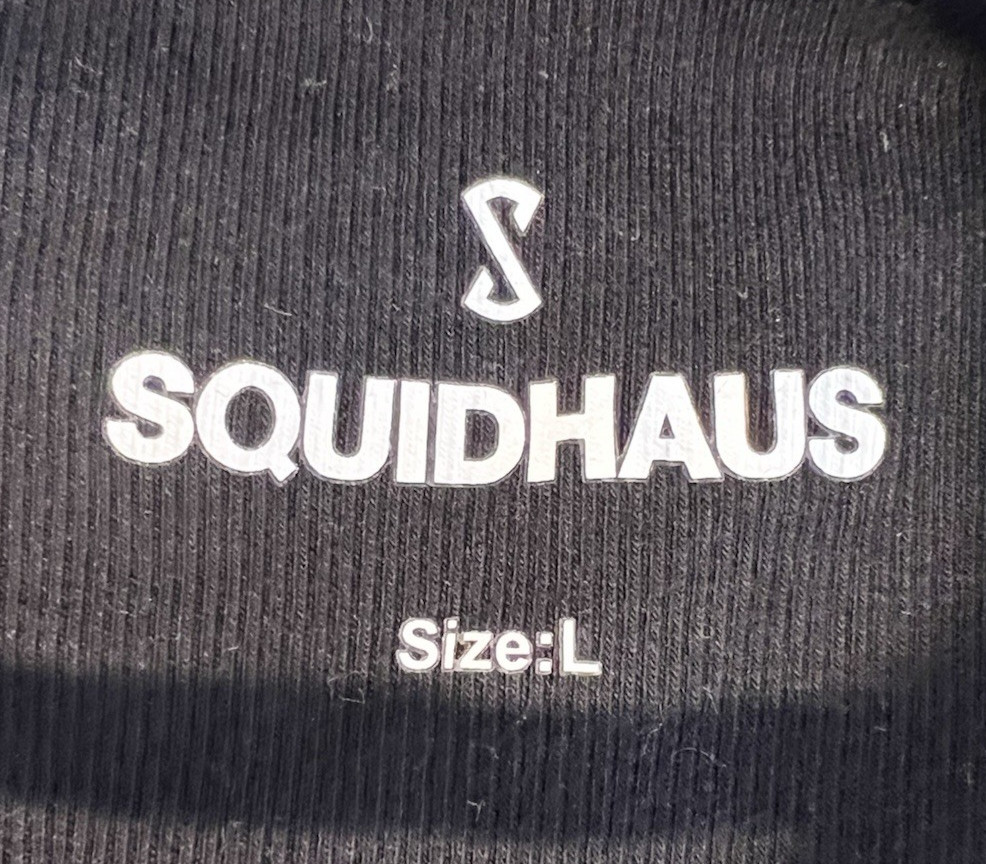 SQUIDHAUS Men's Large Black Stretch Cotton Ribbed Scoop Neck Tank Top gallery