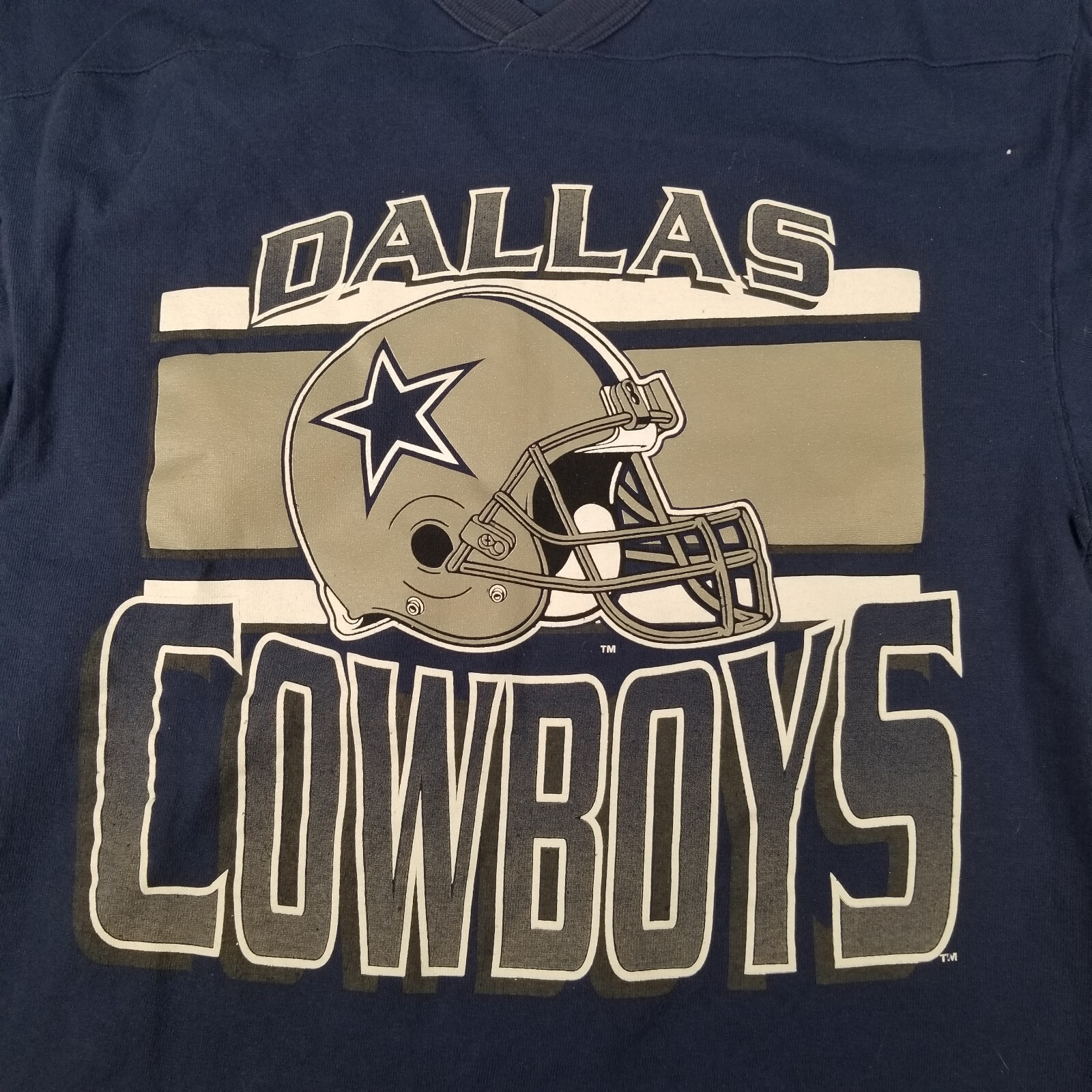 Vintage Team Rated Dallas Cowboys Shirt Mens Size Medium Blue NFL Graphic 90s gallery