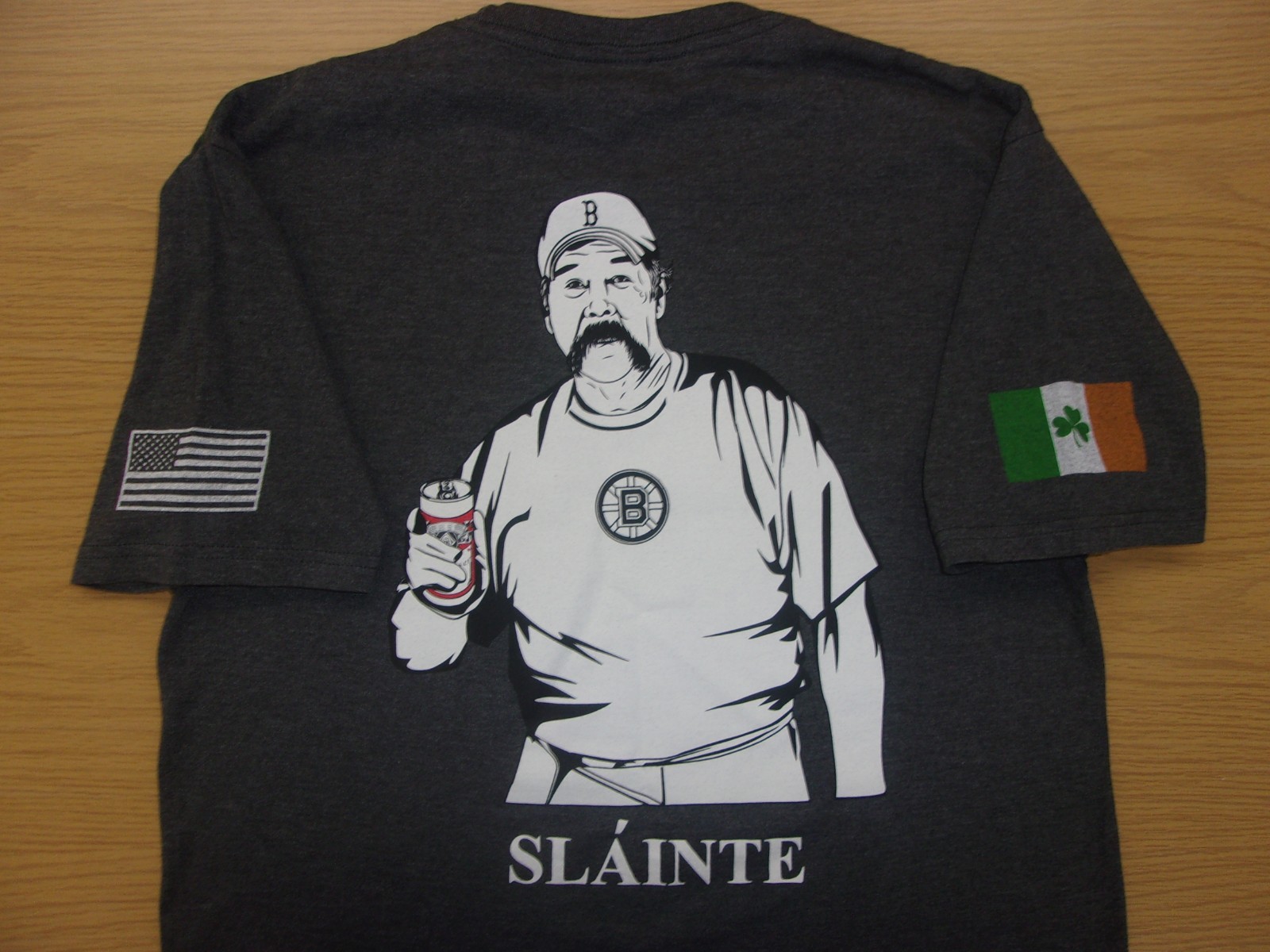 Boston Mass Irish Slainte Graphic Logo Tri-Blend T-Shirt Mens S ~NEW~