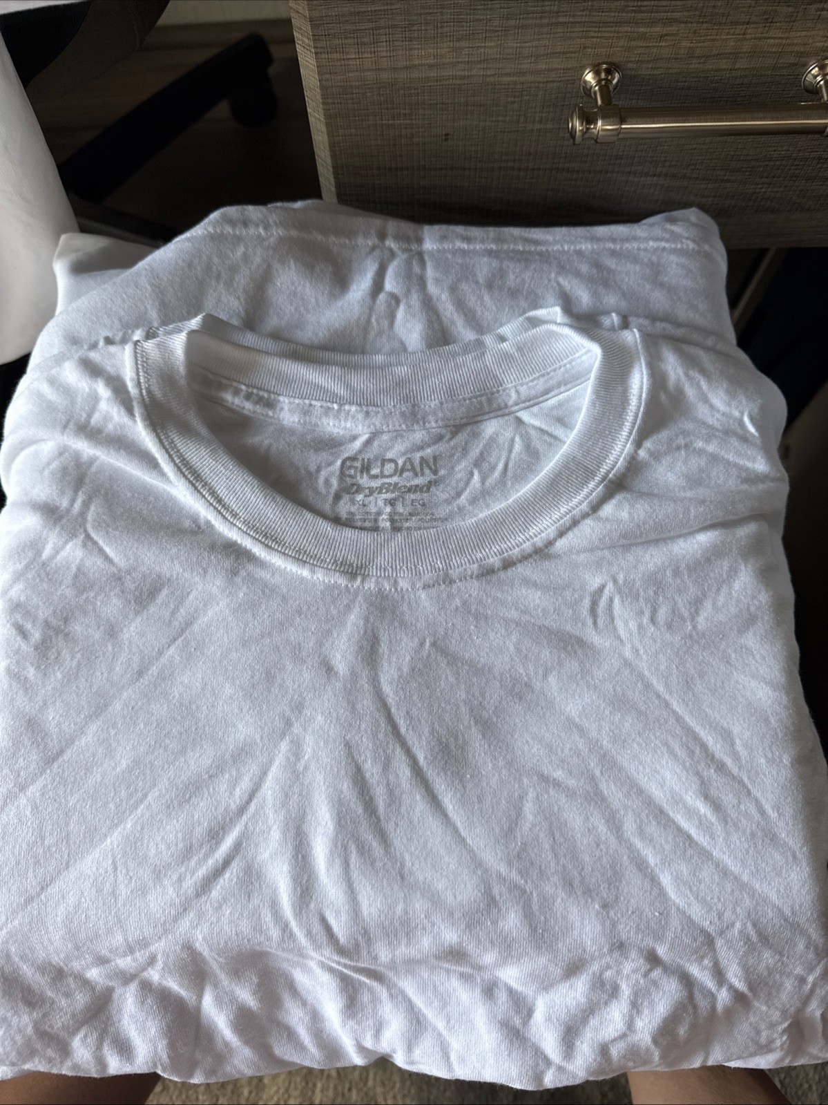 Gildan - DryBlend 50/50 T-Shirt White NEW XL Smoke Free Tag Less, New! See Pics. gallery