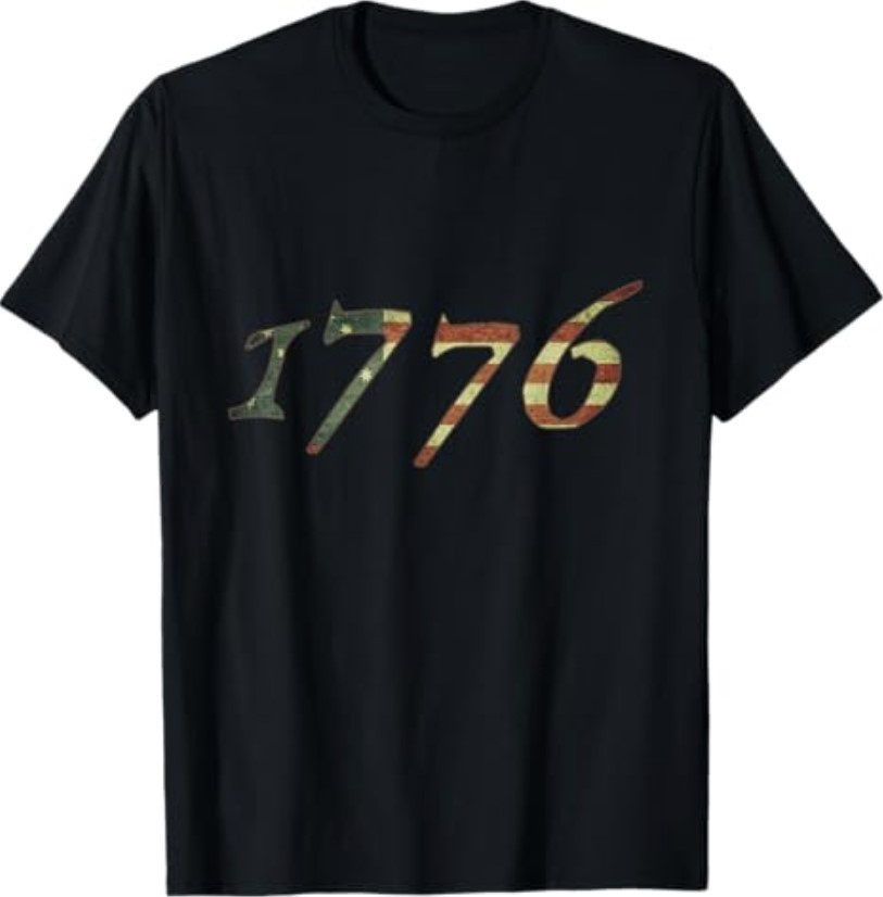 1776 Declaration of Independence US Flag T-Shirt gallery