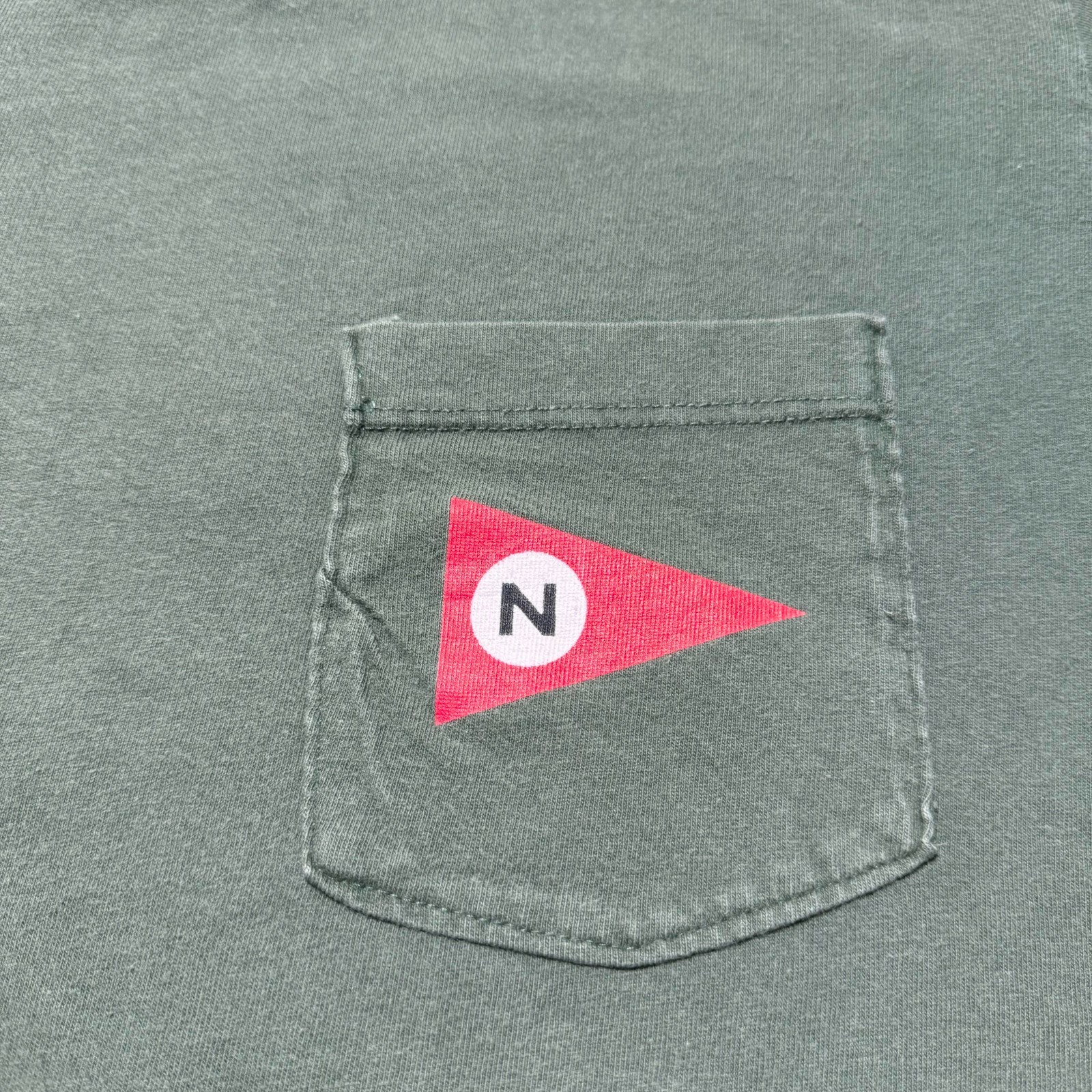 Vintage 90s Nautica Big Logo Streetwear Graphic Pocket T-Shirt USA Made Large gallery