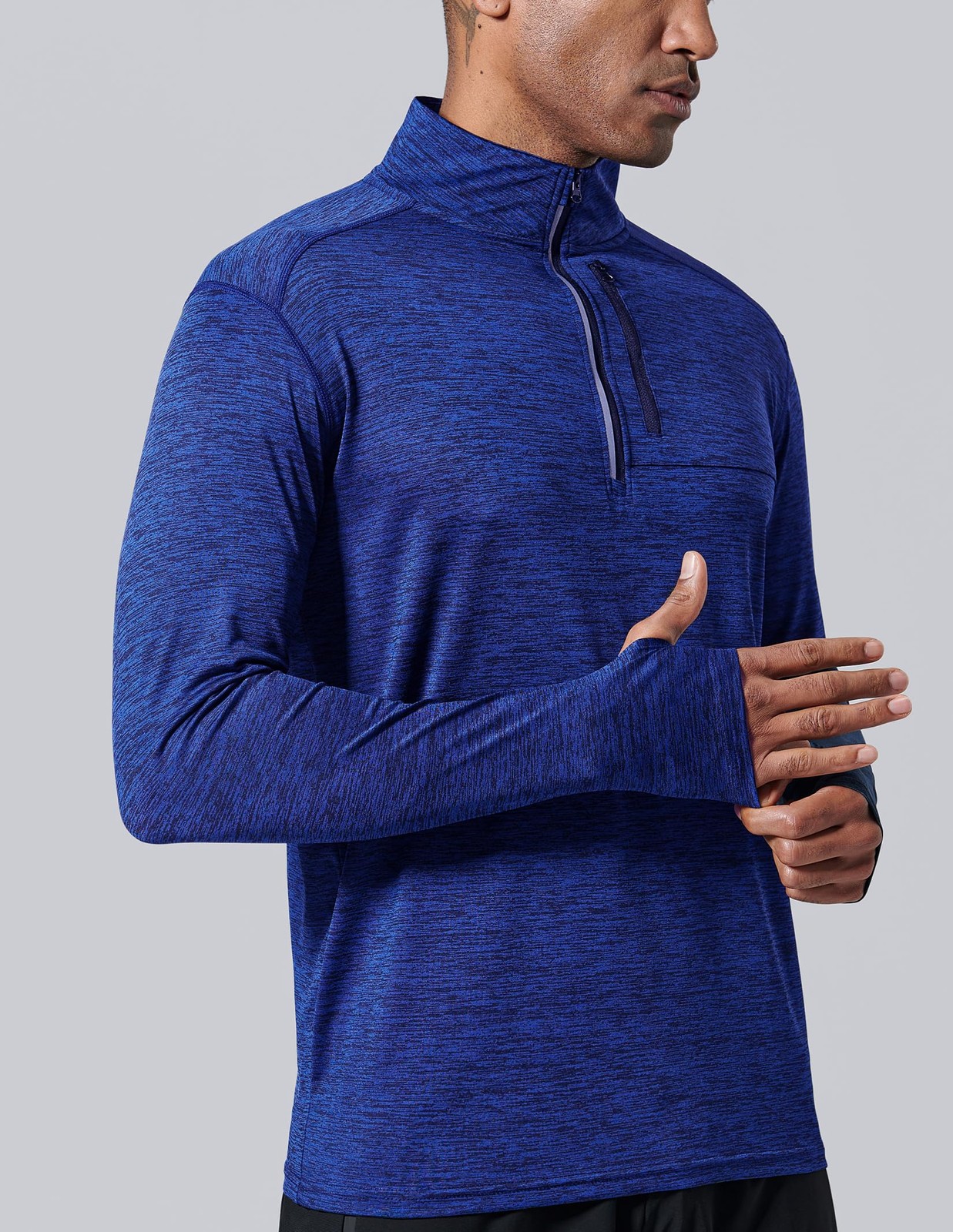 3-Pack Men’s Quarter-Zip Pullover – Lightweight Long Sleeve Athletic Jackets,... gallery
