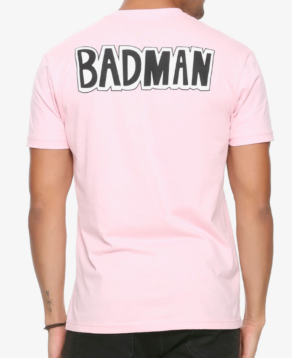 Dragon Ball Z VEGETA BADMAN T-Shirt Pink NEW Authentic FRONT & BACK DESIGN gallery