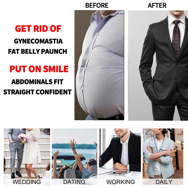 Mens Compression Shirt Slimming Body Shaper Vest Waist Trainer Vests Undershirts gallery