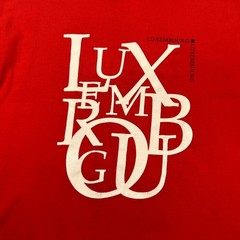 B&C Collection Luxembourg Scrambled Spell Out T Shirt Adult Large Red Tee
