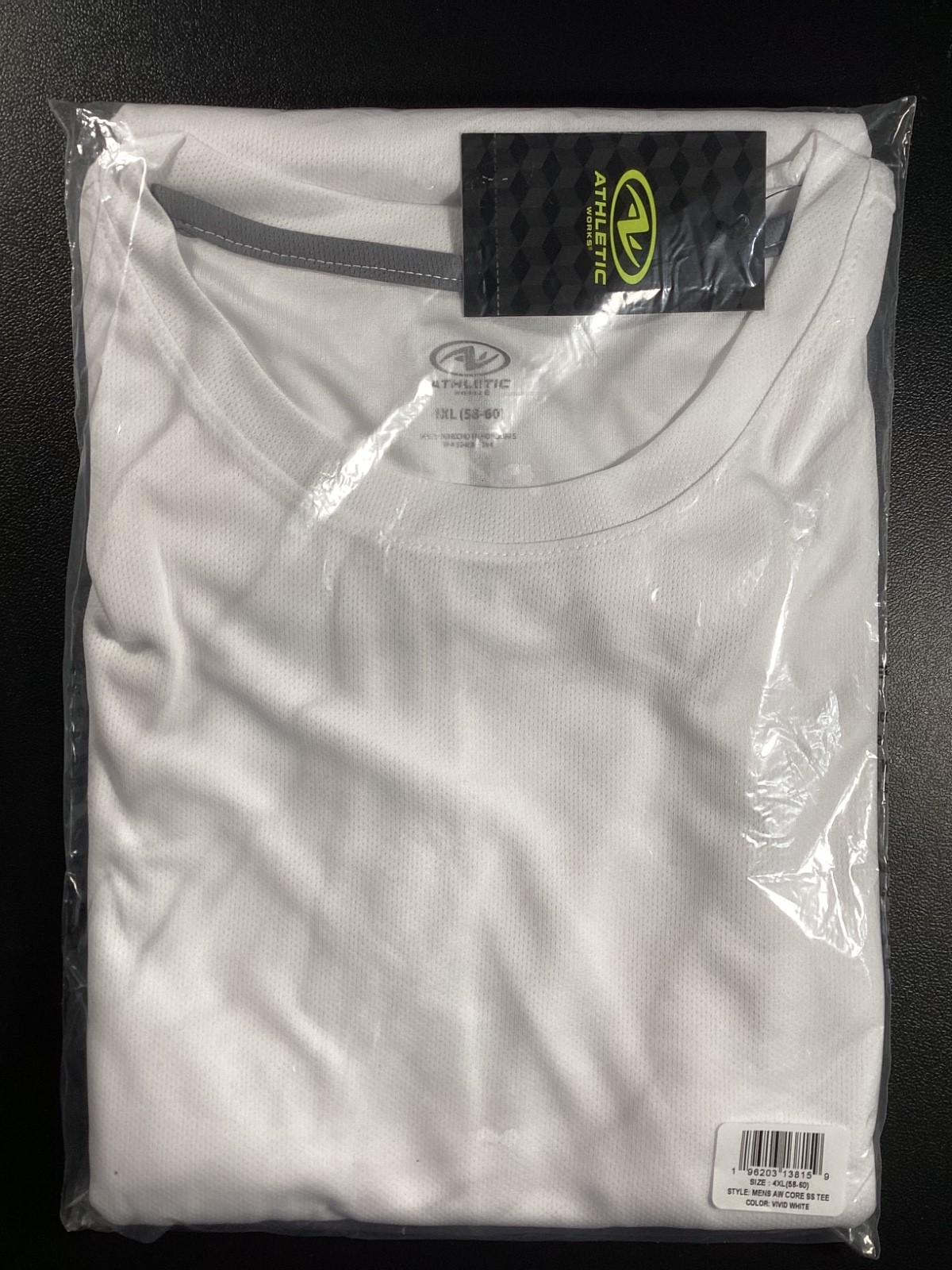 ATHLETIC WORKS VIVID WHITE SHORT SLEEVE T-SHIRT NEW SIZE 4XL (58-60) LAST ONE! gallery