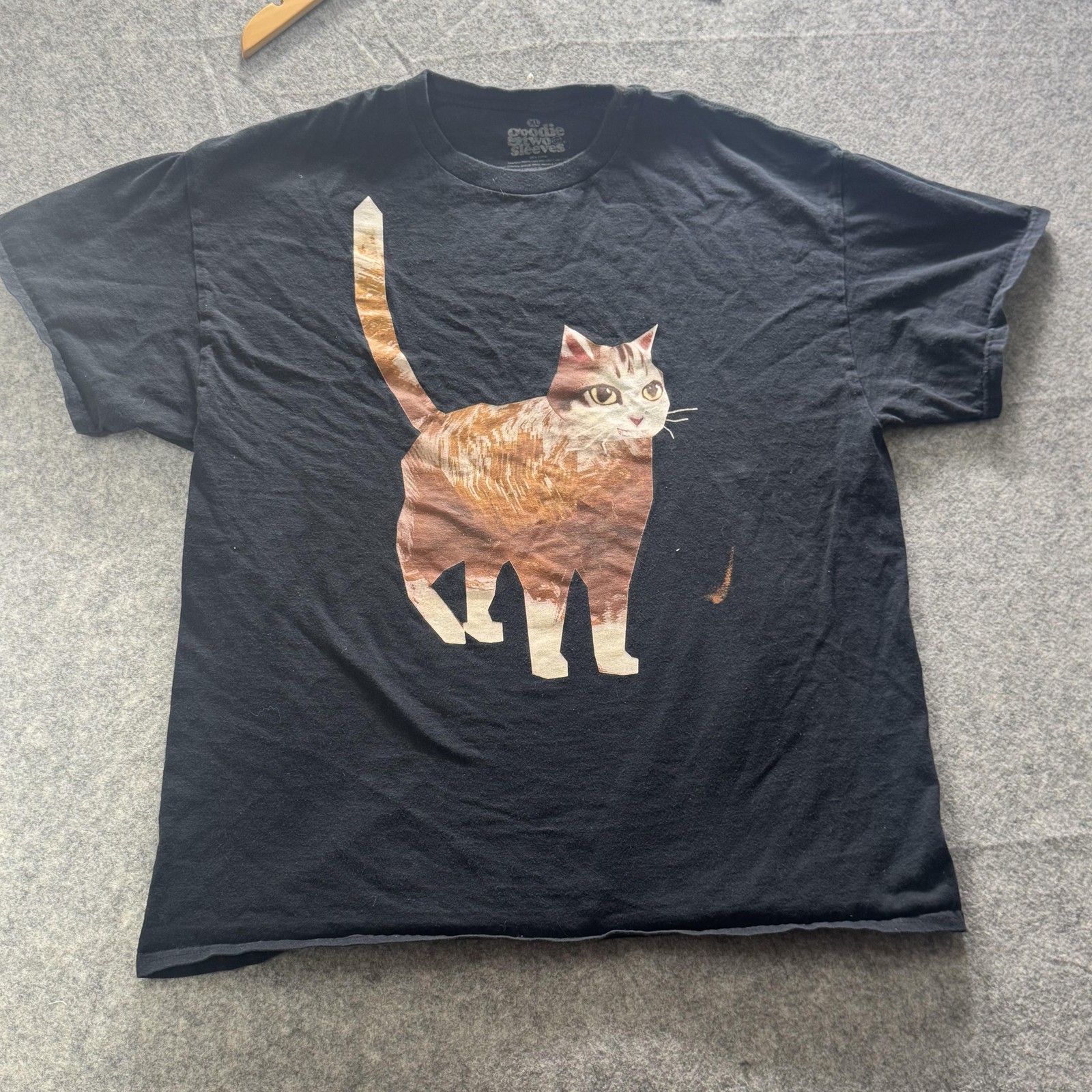Goodie Two Sleeves Shirt Mens XL Black Cat Graphic Tee Tagless Casual Animal gallery