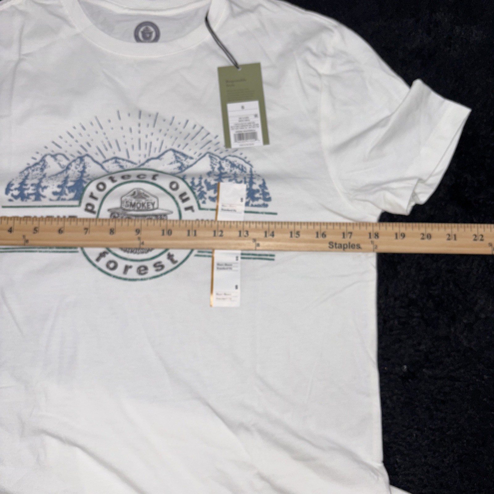 New Goodfellow Men's Short Sleeves Prevent Forest Fires Smokey the bear Size S gallery