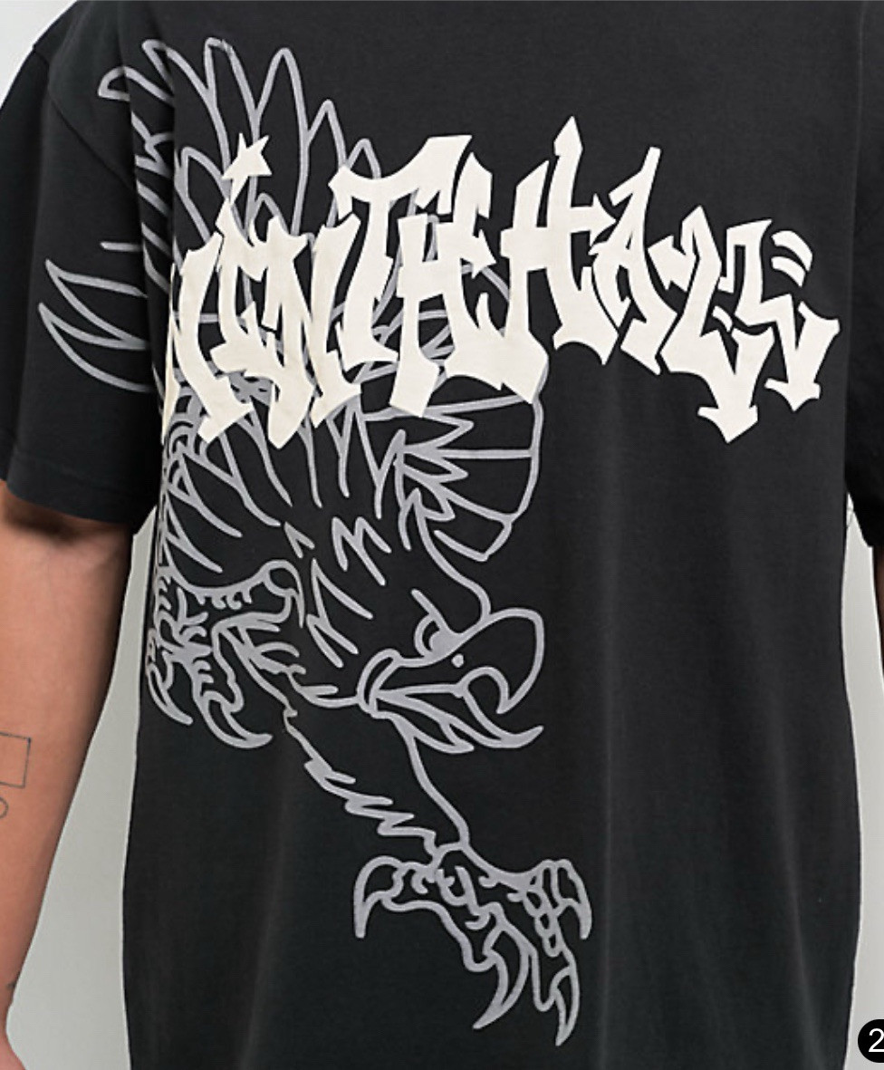 Ninth Hall Ambush Eagle Black T-Shirt Size Large -NEWT-Zumies Tag gallery