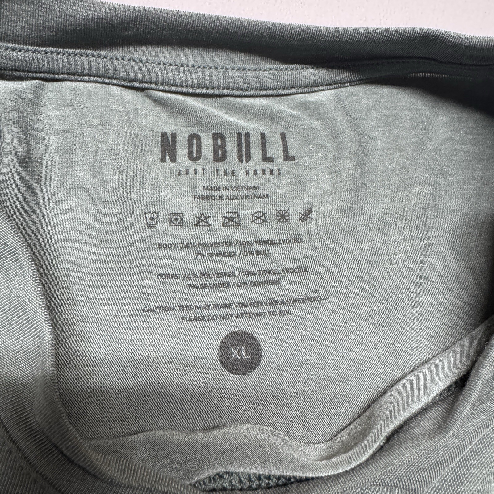 No Bull Shirt Mens XL Logo Crewneck Tee Athletic Stretch Green gallery