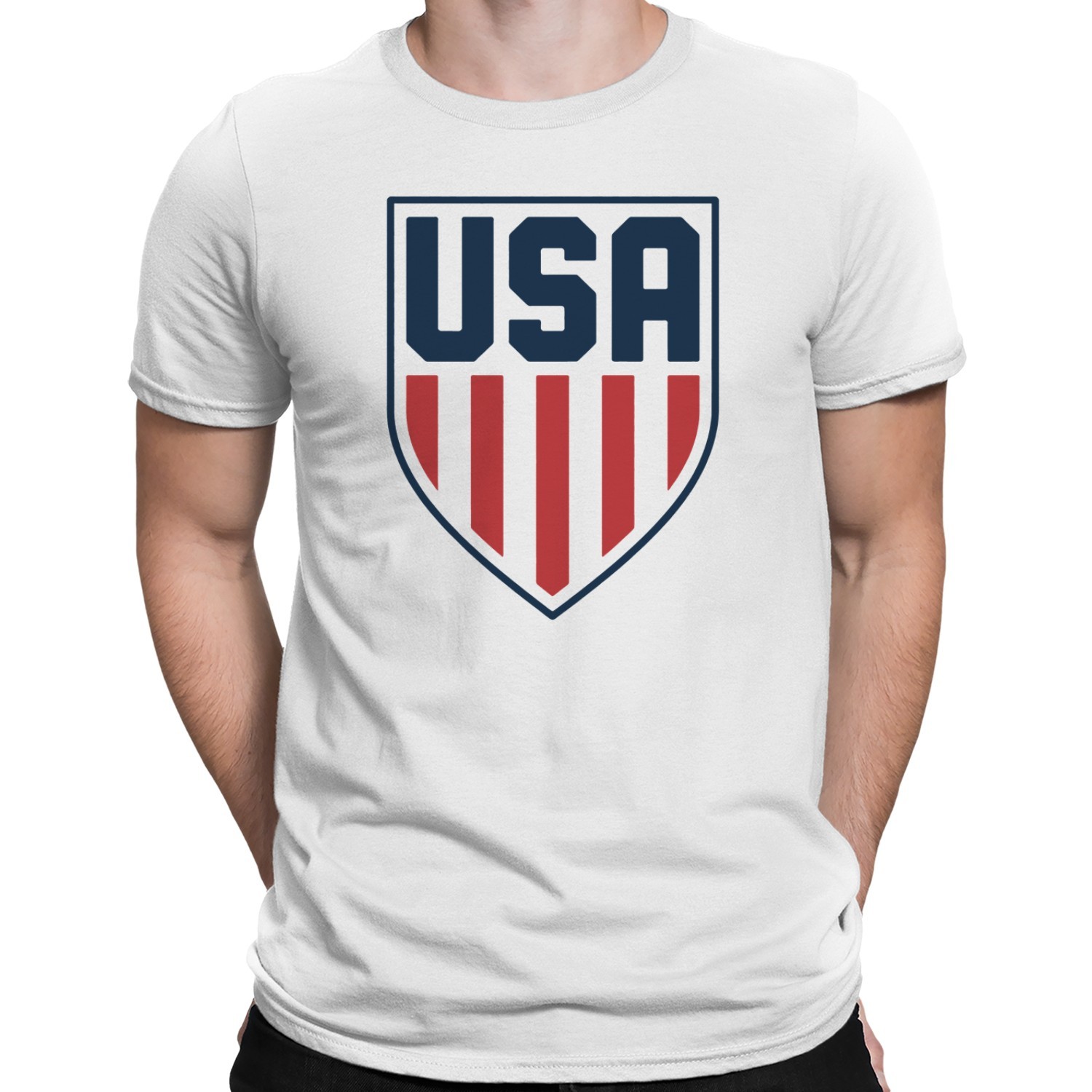 USA Shield Red Blue American Emblem Men's T-shirt gallery