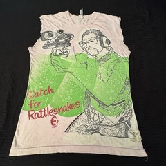 Cardboard Robot Sleeveless T Shirt Size Large Watch for Rattlesnakes Cut Off